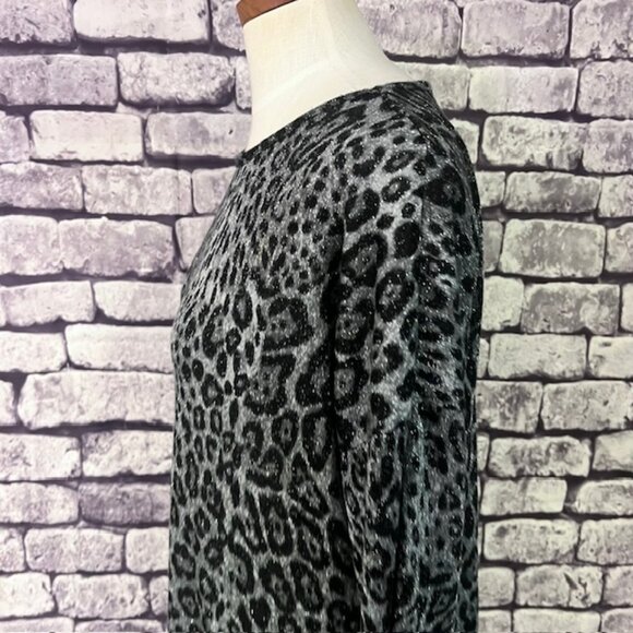 INC Black, Gray & Silver Long Sleeve Pullover Blouse Size M - Picture 5 of 9